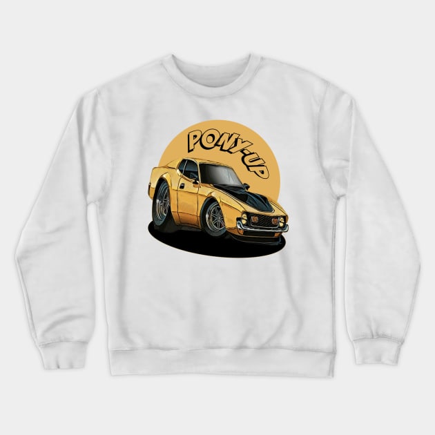 Mustang Lovers - Pony Up Crewneck Sweatshirt by Wilcox PhotoArt